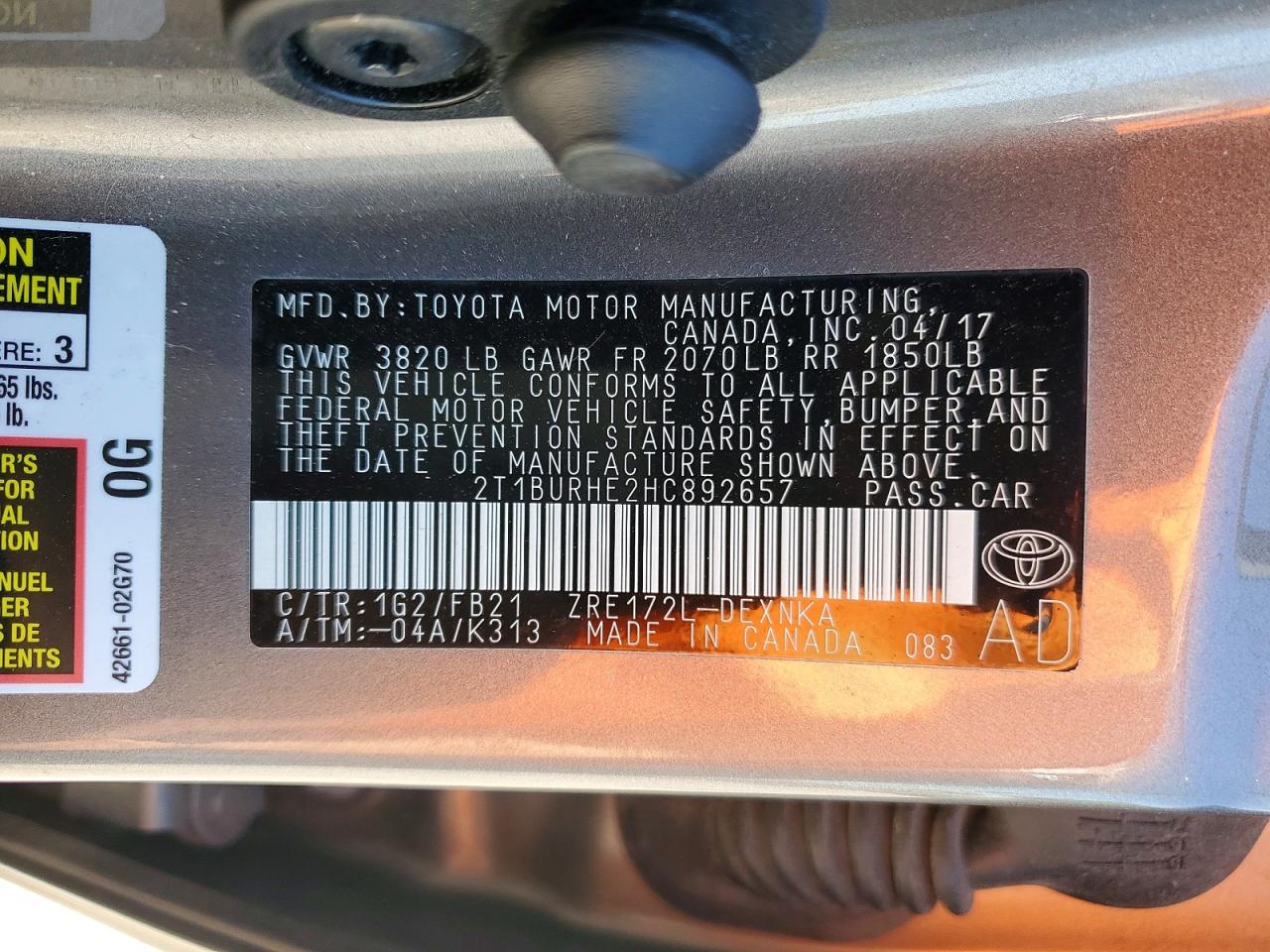 Toyota Corolla Le