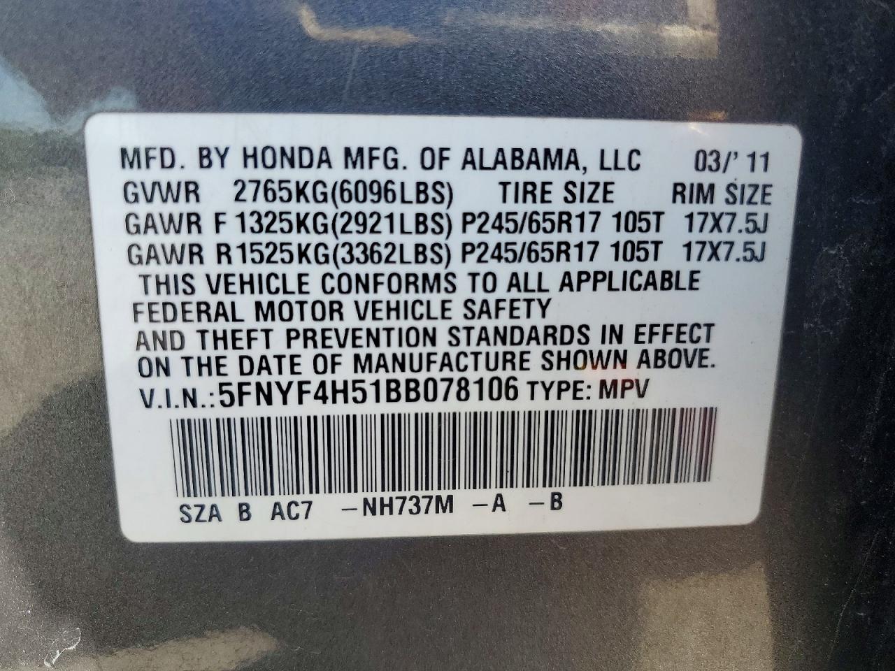 Honda Pilot Exl