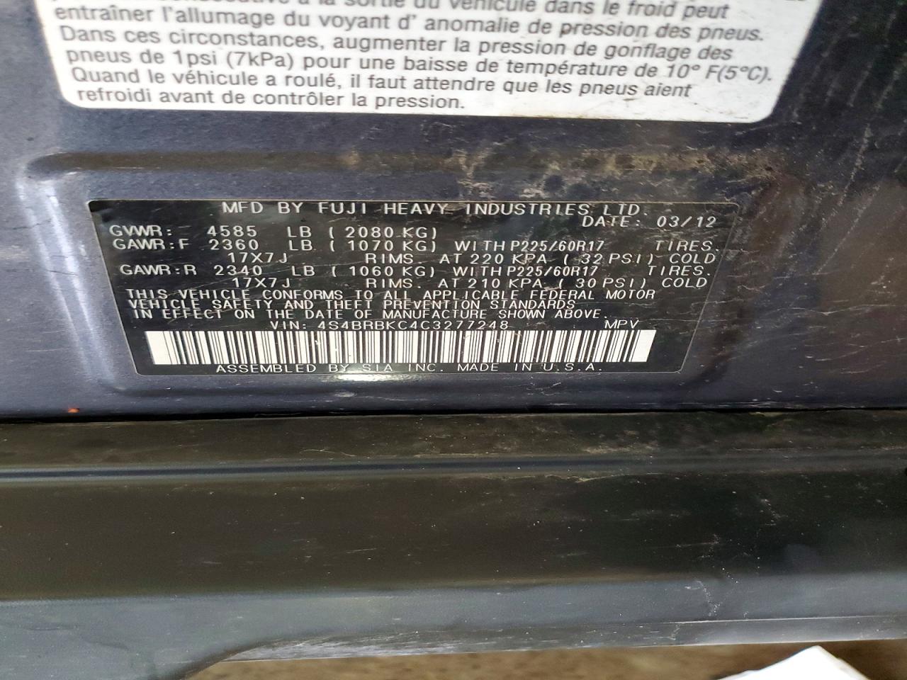 Subaru Outback 2.5i Limited