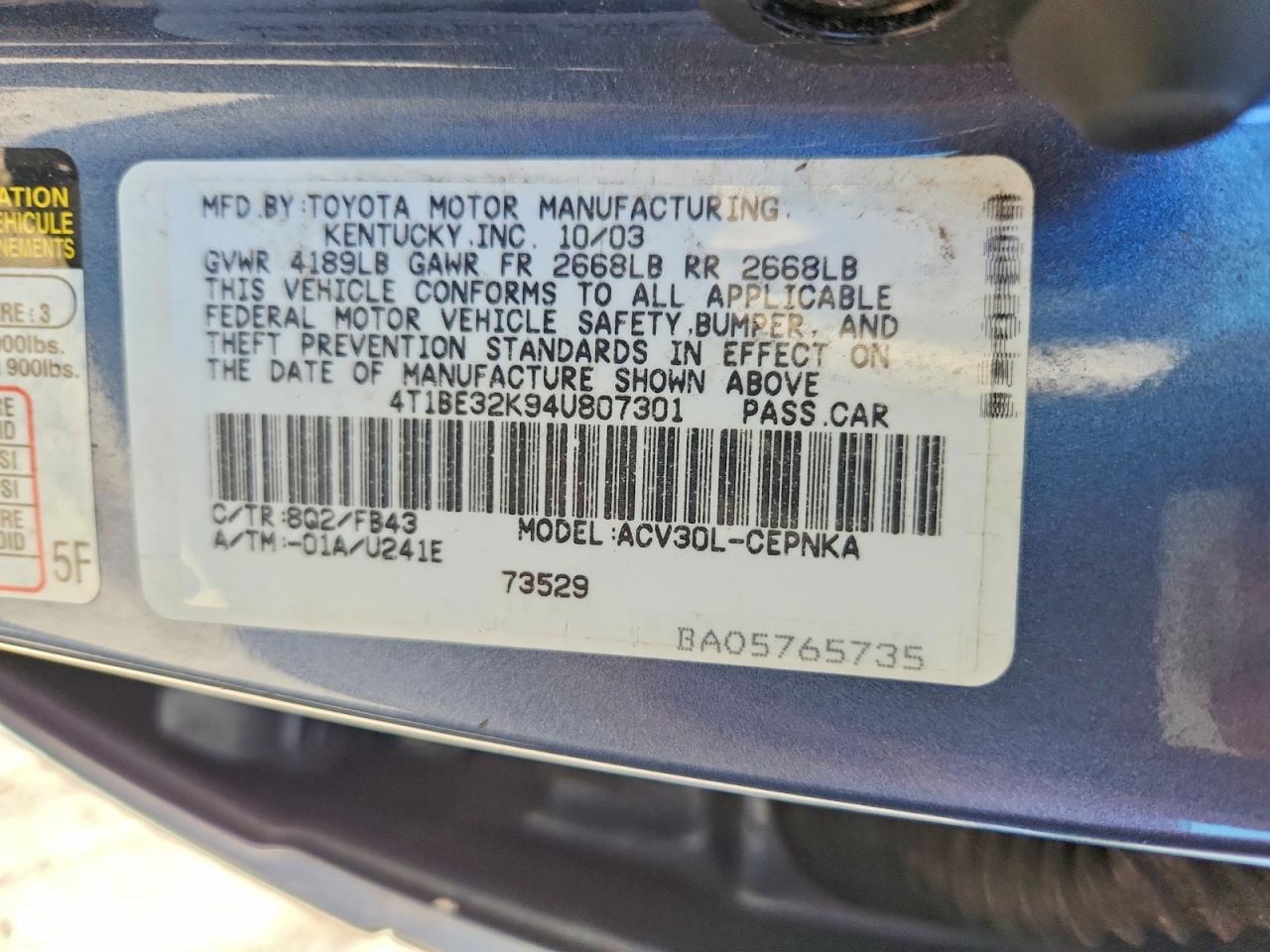 Toyota Camry Le