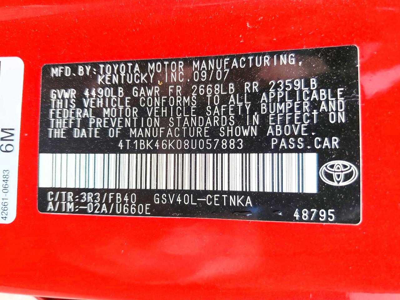 Toyota Camry Le V6