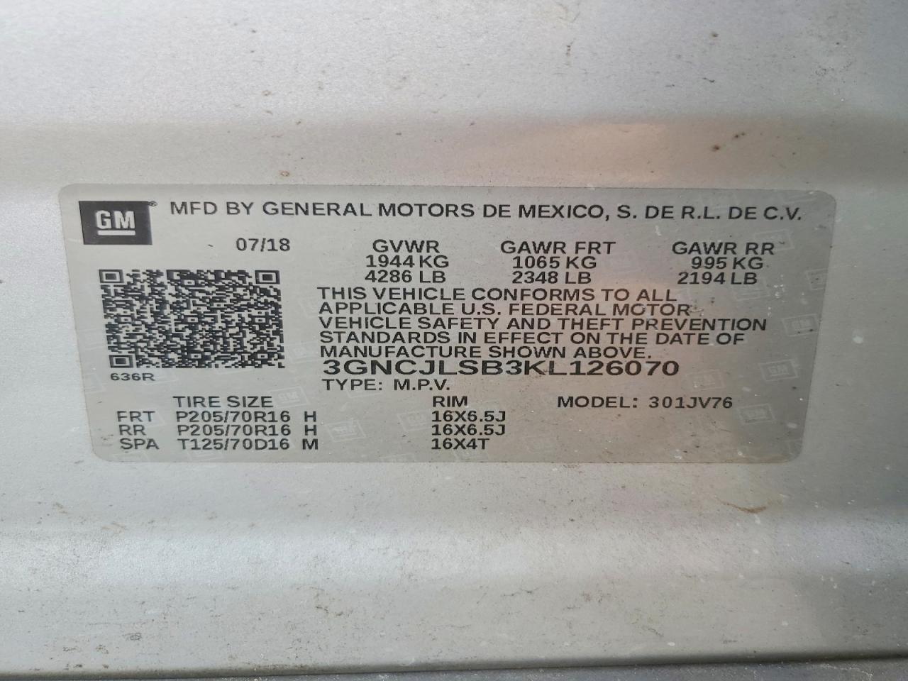Chevrolet Trax 1lt