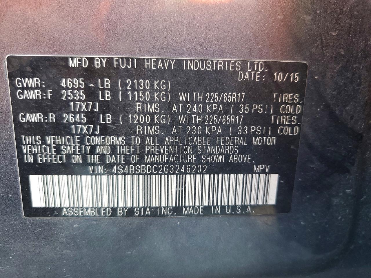 Subaru Outback 2.5i Premium