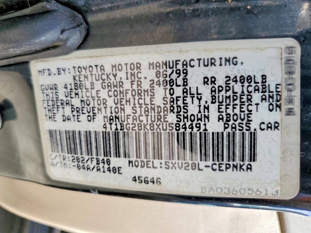Toyota Camry Le