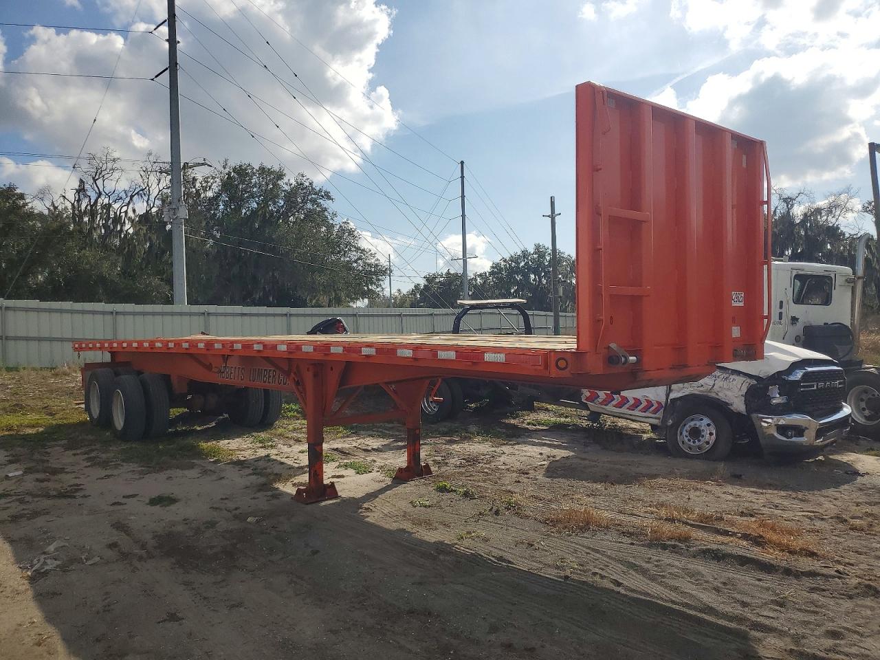 Salvage Wabash Flatbed Trailer Image