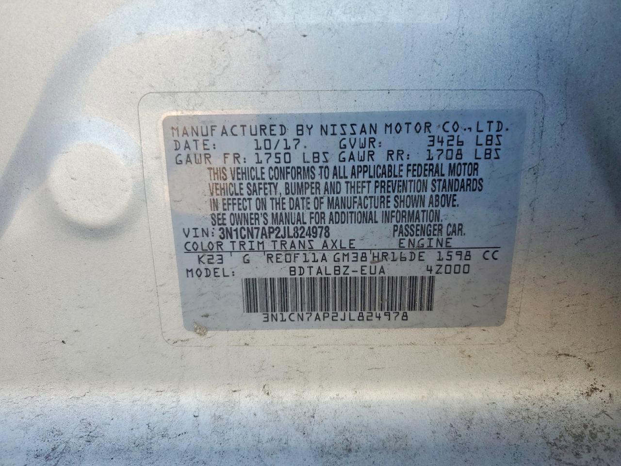 Nissan Versa Sv