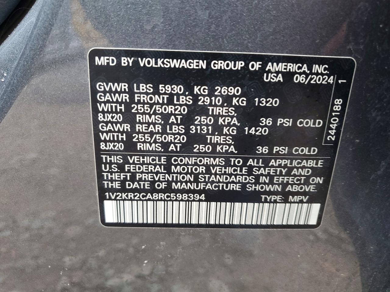 Volkswagen Atlas Se