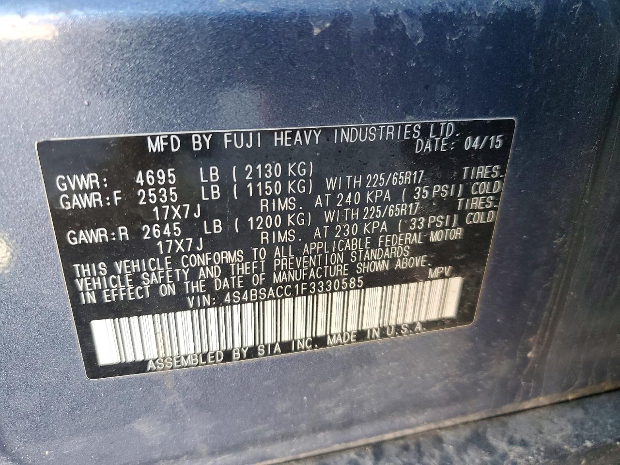Subaru Outback 2.5i Premium