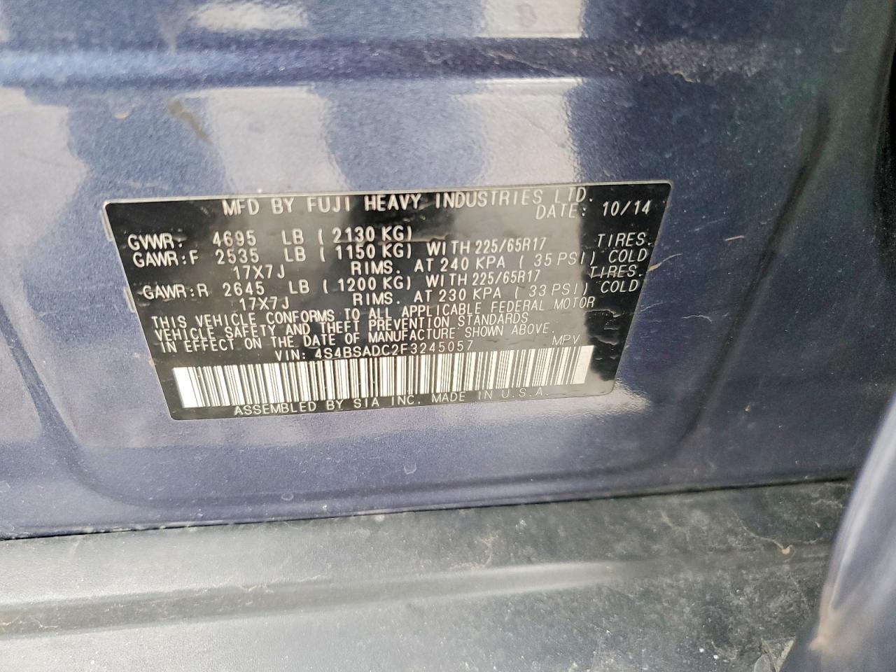 Subaru Outback 2.5i Premium