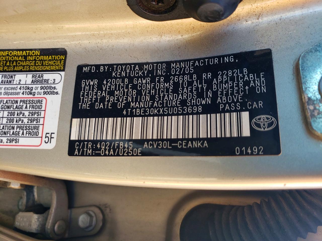 Toyota Camry Le