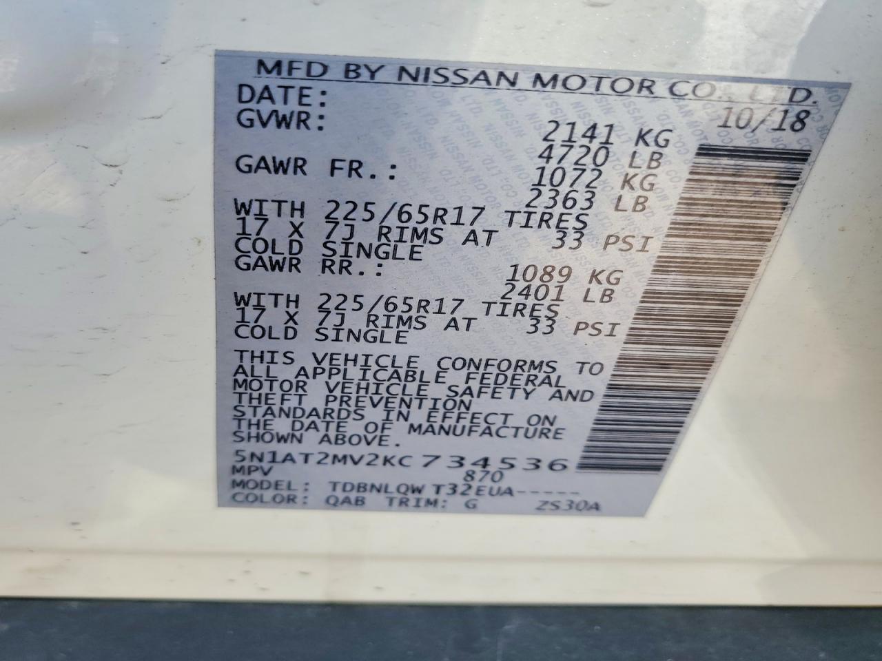 Nissan Rogue Sv