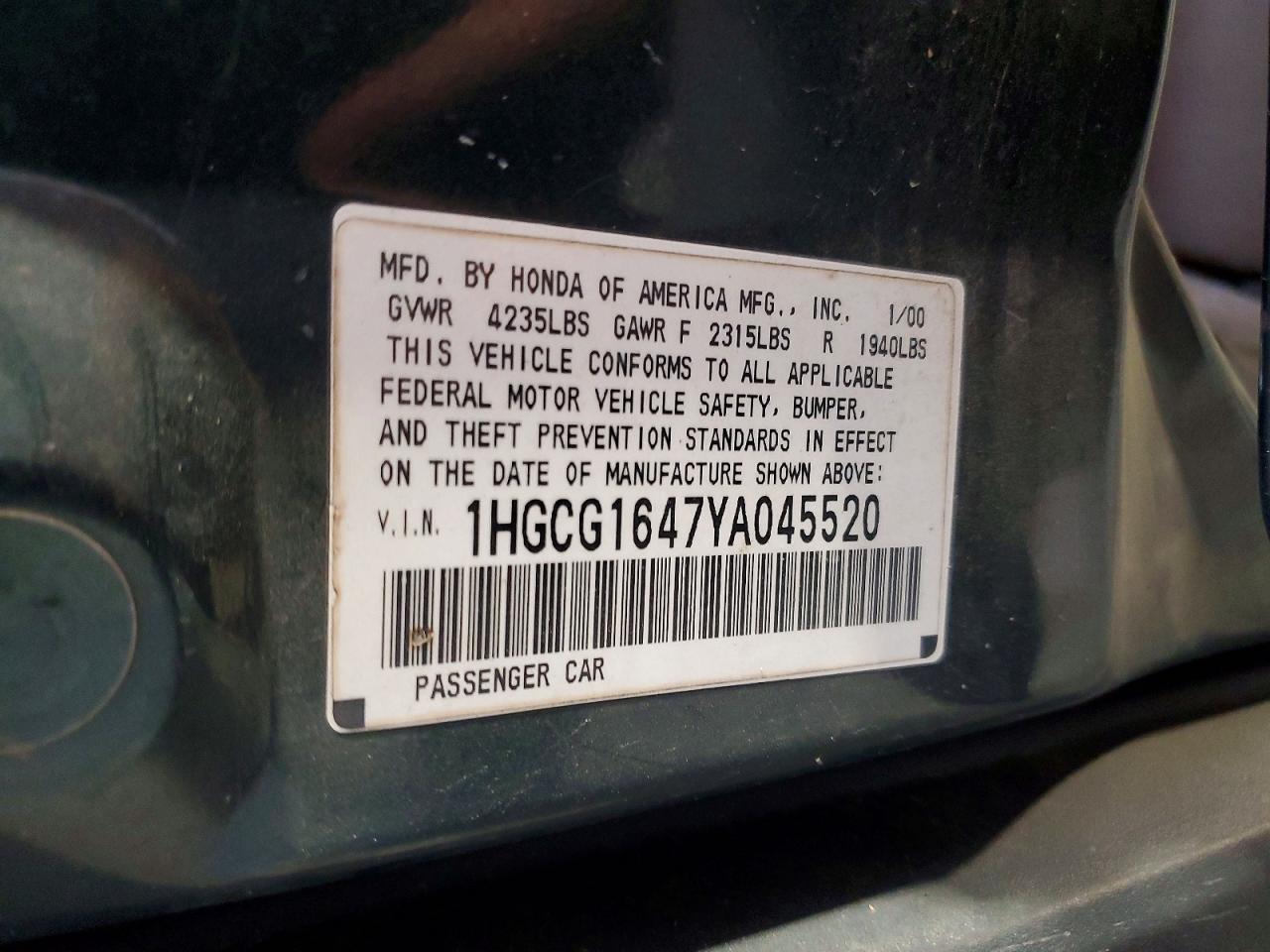Honda Accord Lx