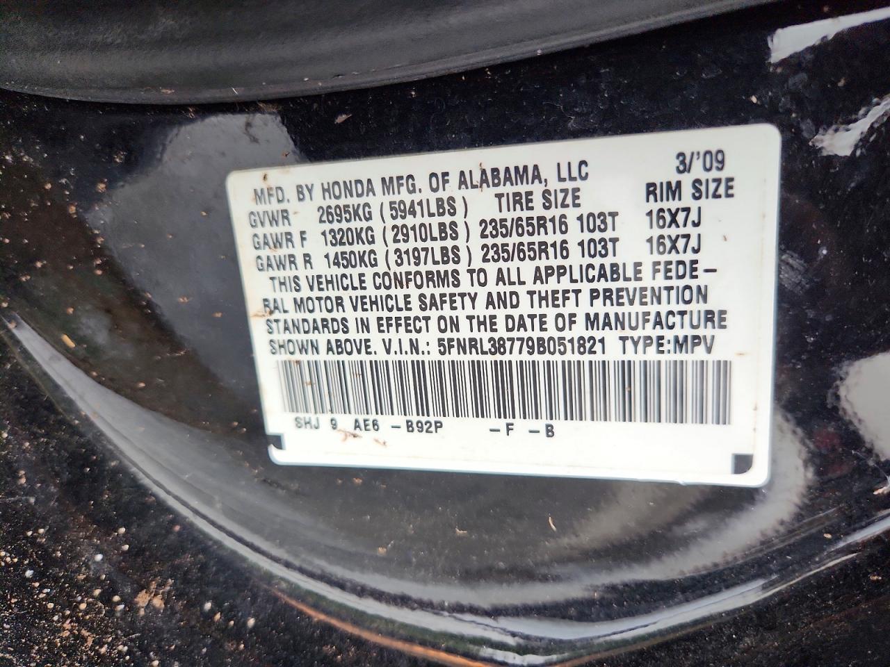 Honda Odyssey Exl