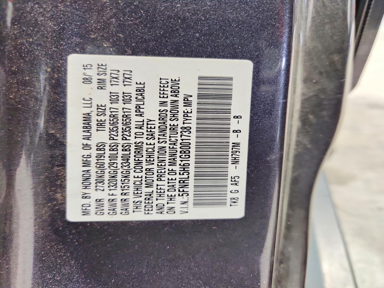 Honda Odyssey Exl