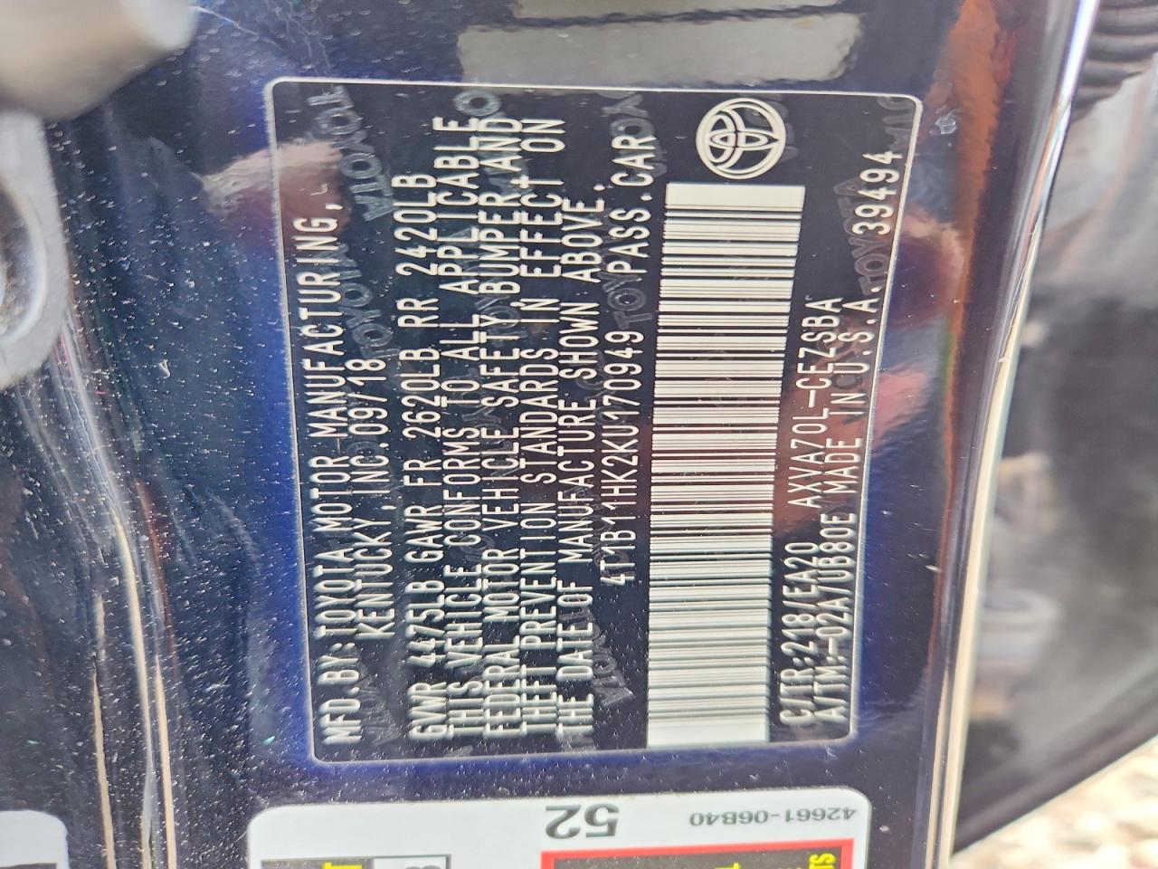 Toyota Camry Se