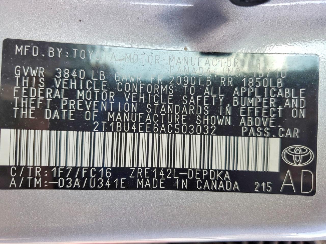 Toyota Corolla Le