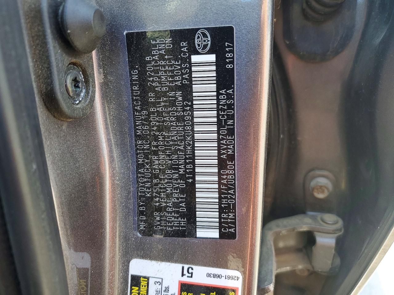Toyota Camry Le