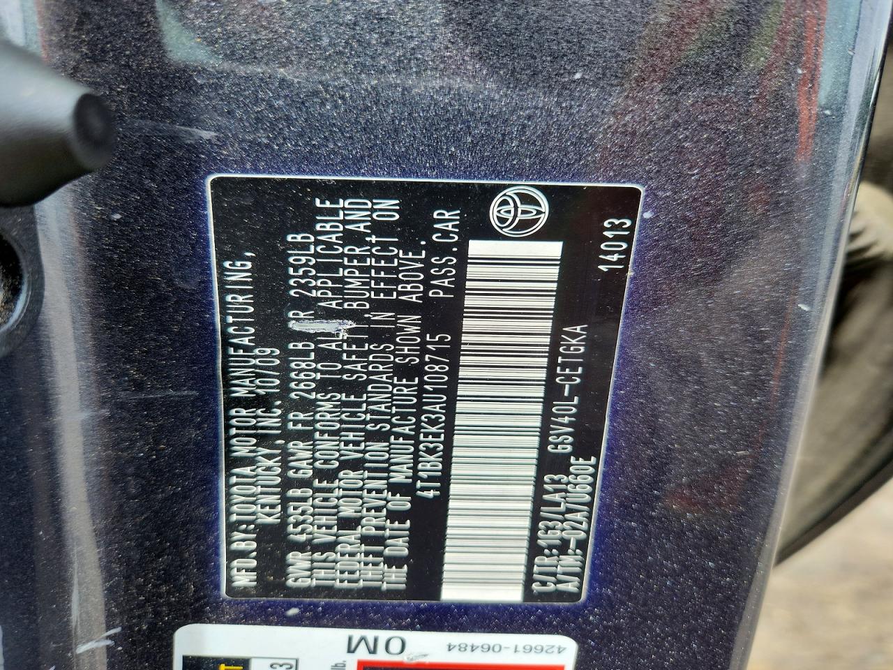 Toyota Camry Xle V6