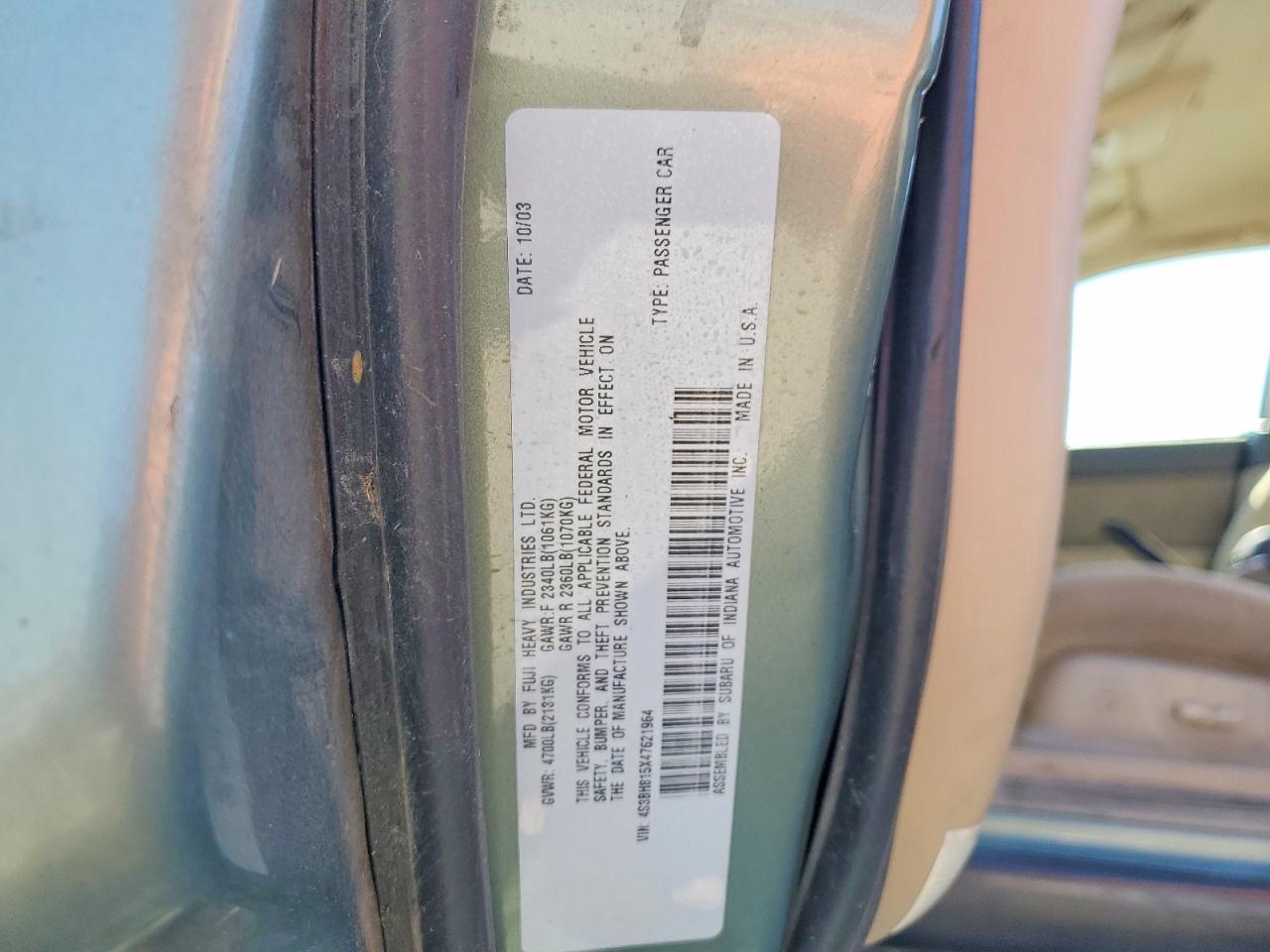 Subaru Legacy Outback H6 3.0 Special