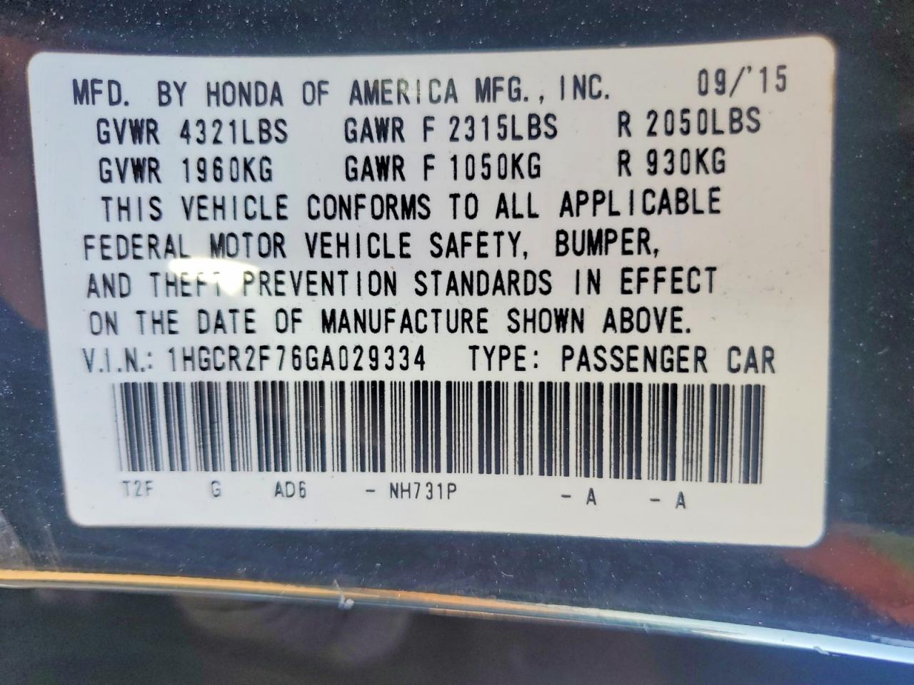 Honda Accord Ex
