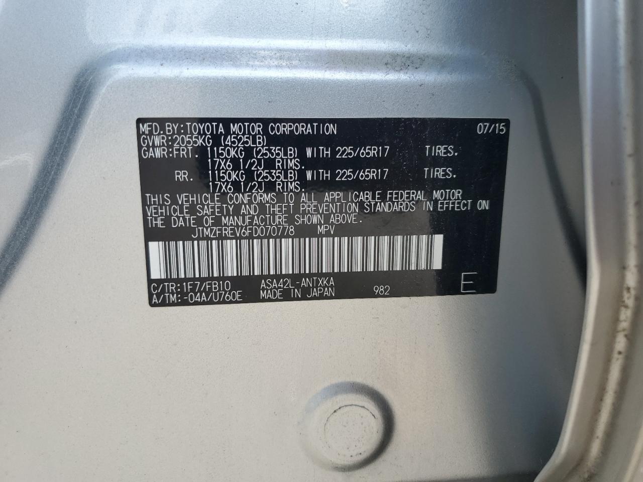 Toyota RAV4 Le