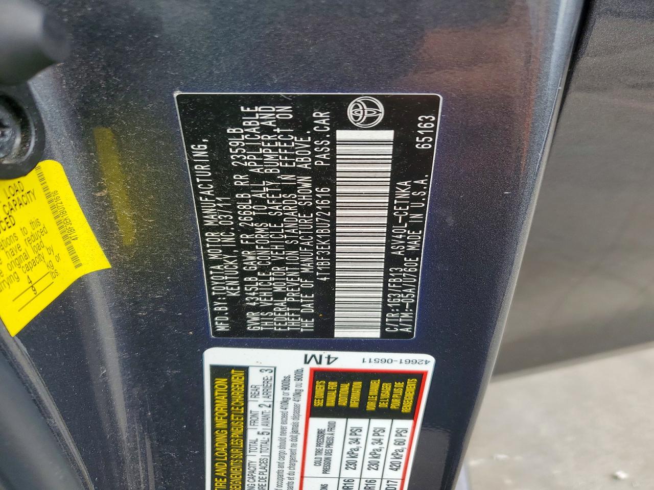 Toyota Camry Le