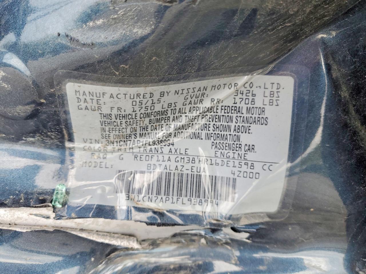 Nissan Versa 1.6 S Plus