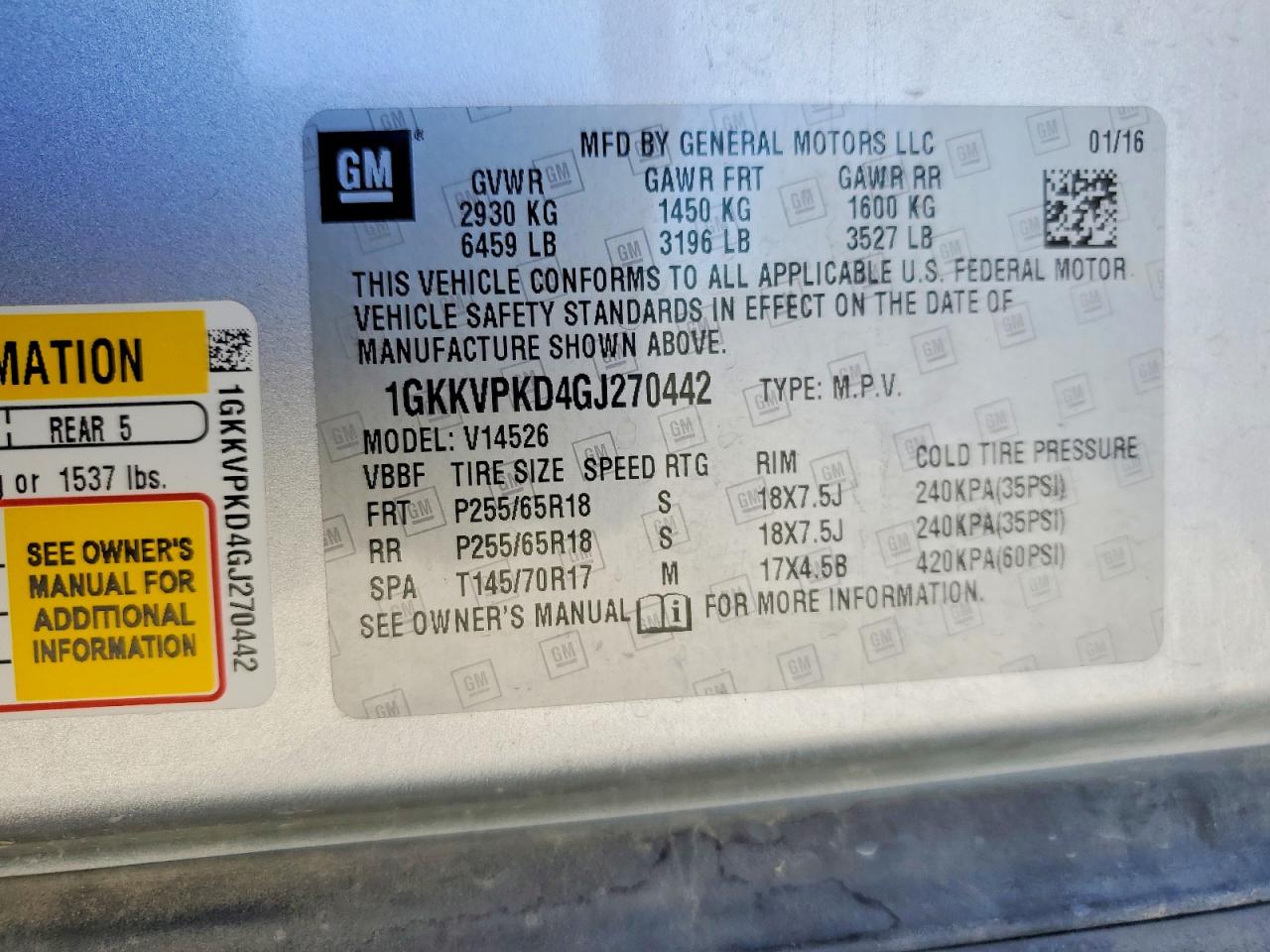 GMC Acadia Sle