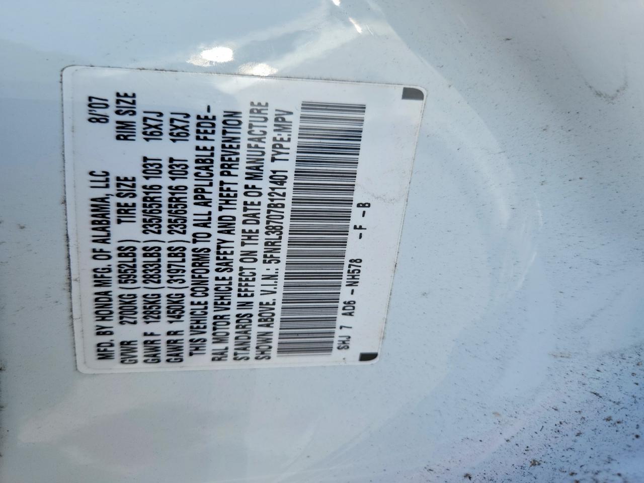 Honda Odyssey Exl