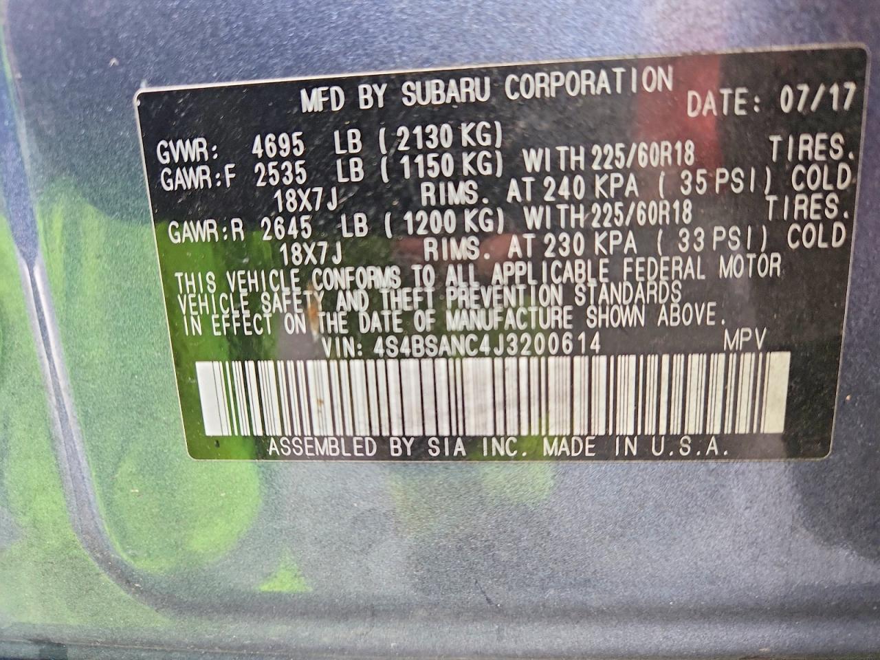 Subaru Outback 2.5i Limited