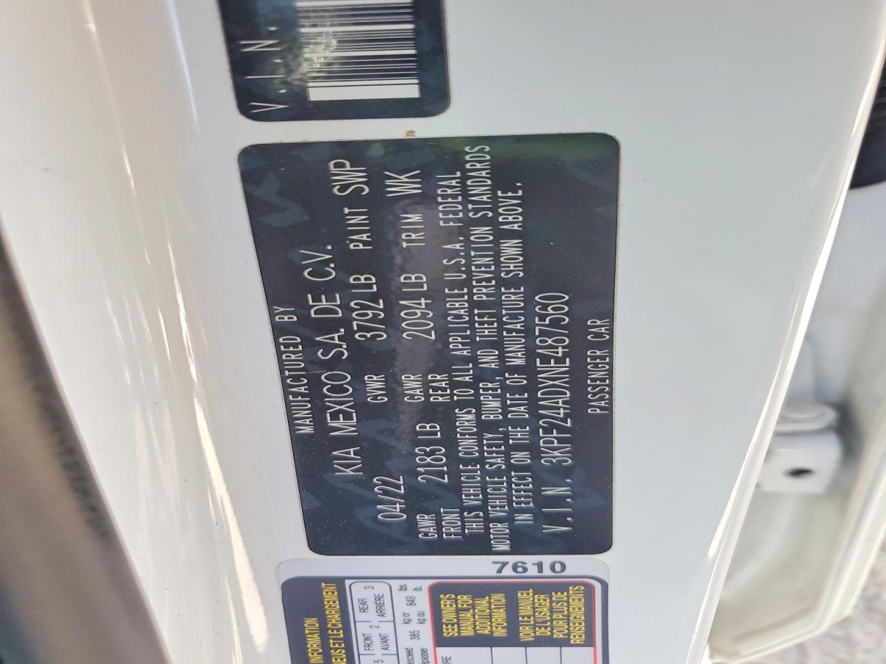 Kia Forte Lxs