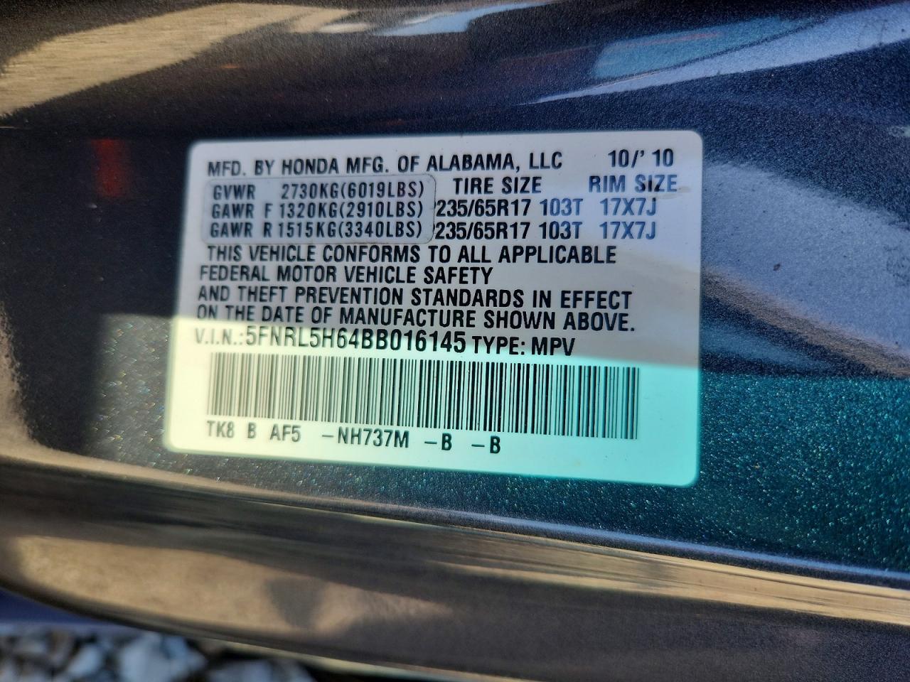 Honda Odyssey Exl