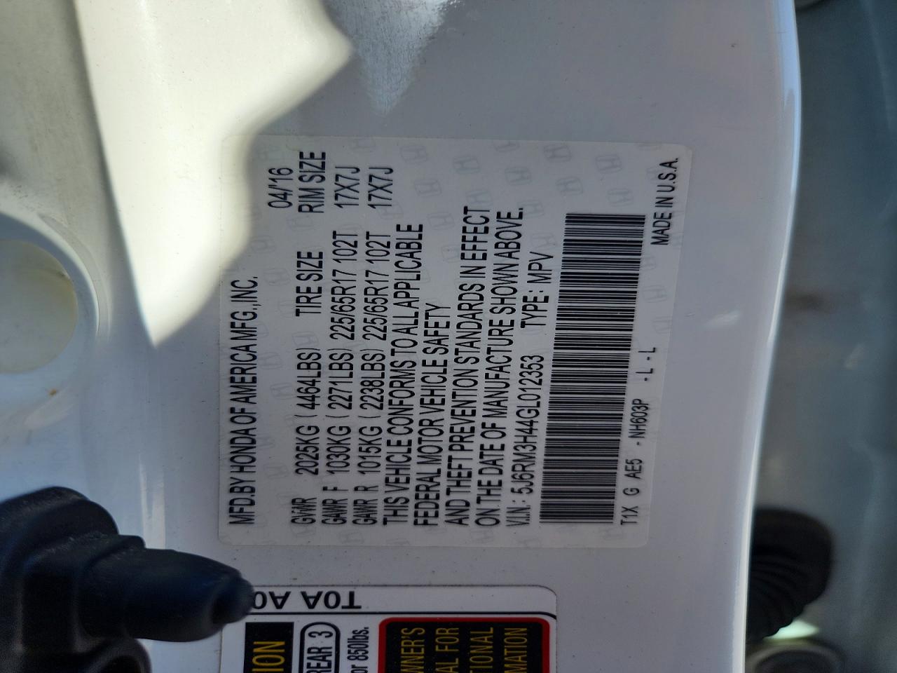 Honda Crv Se