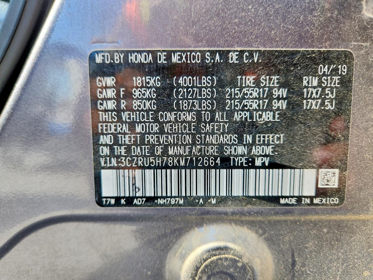 Honda HR-V Exl