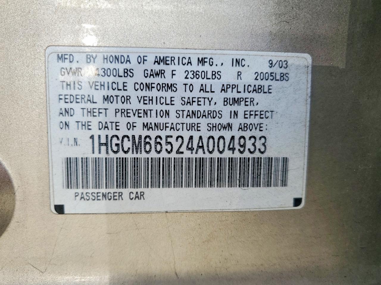 Honda Accord Ex