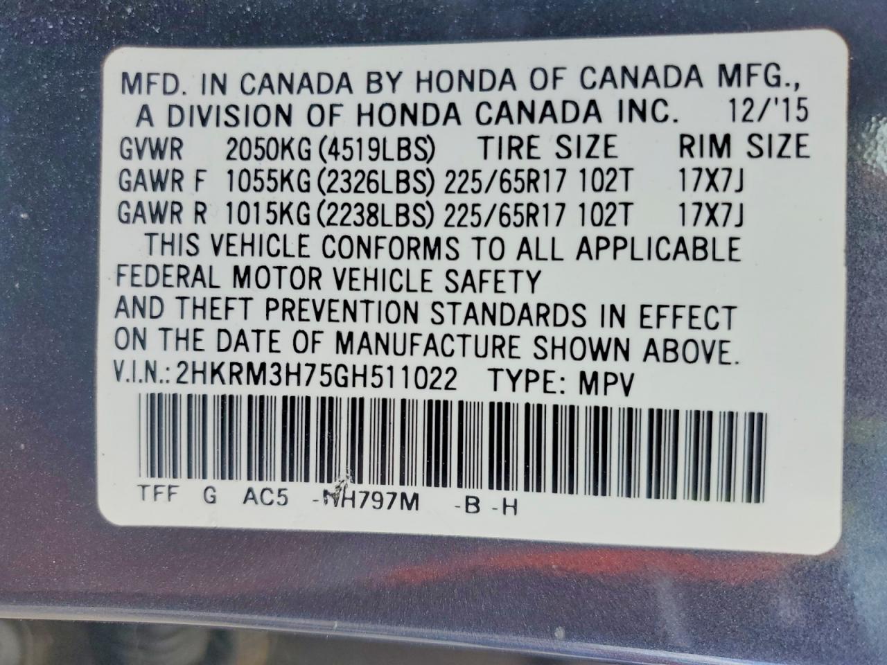 Honda Crv Exl