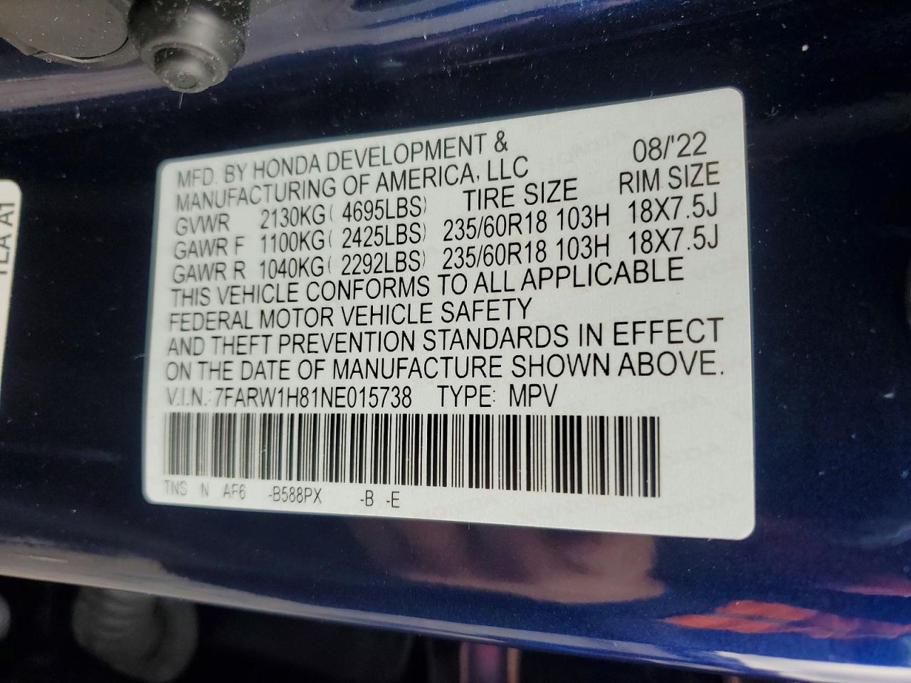 Honda Crv Exl
