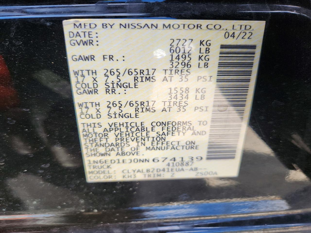 Nissan Frontier Sv