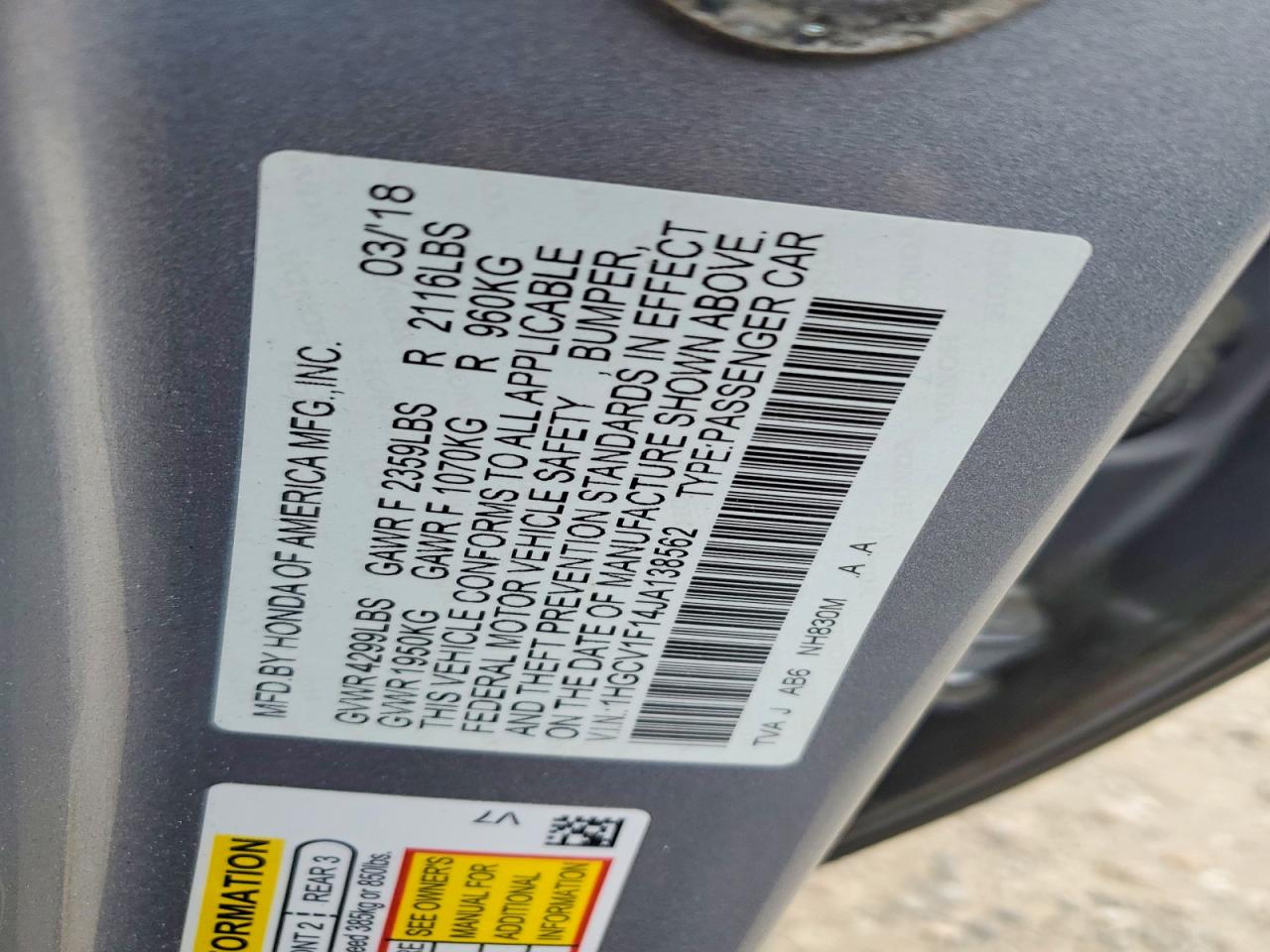 Honda Accord Lx