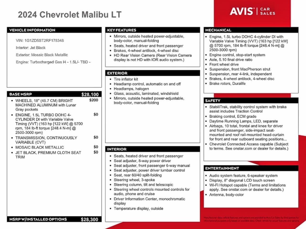 Chevrolet Malibu Lt