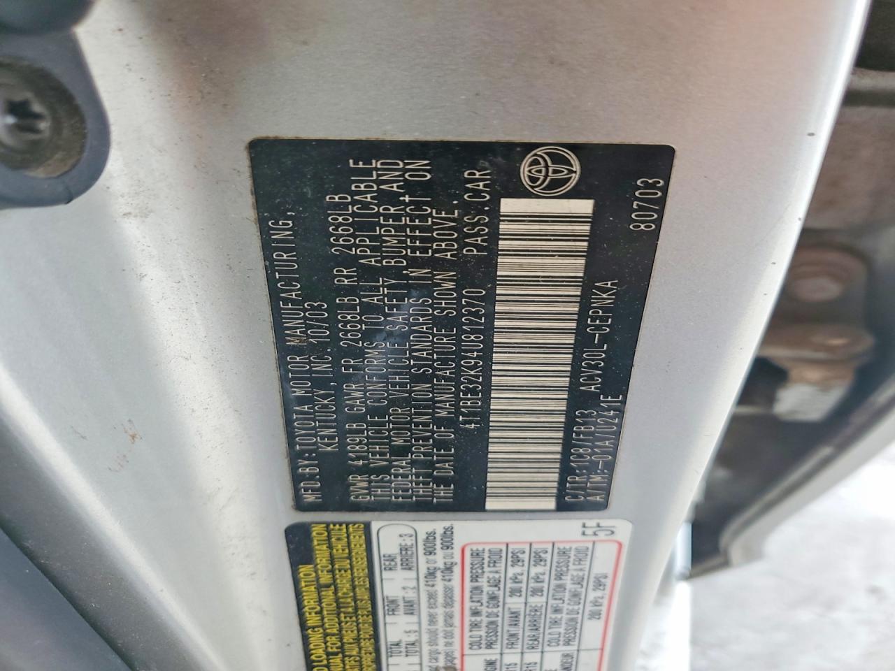 Toyota Camry Le