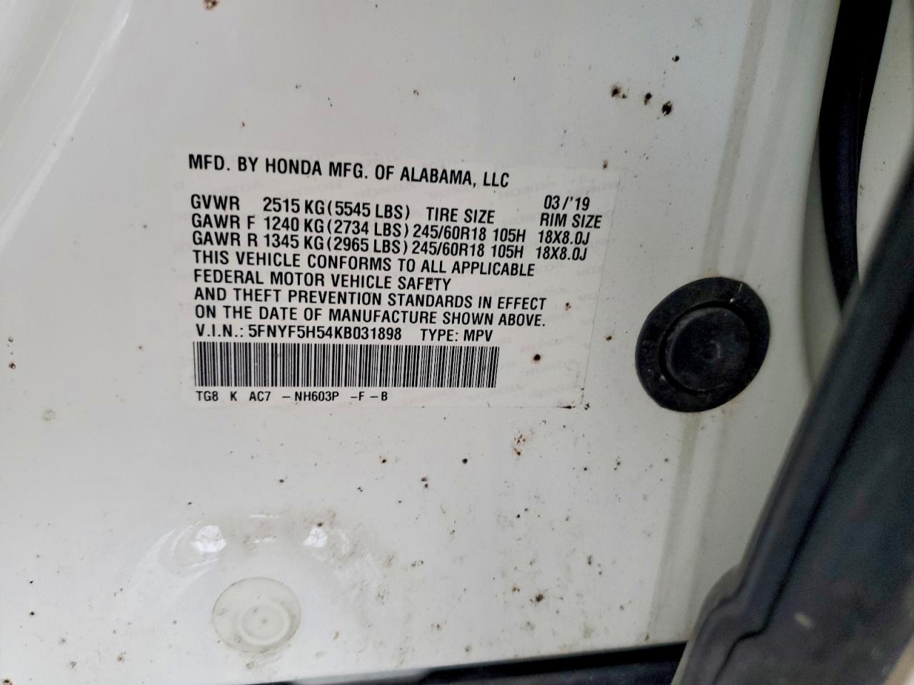 Honda Pilot Exl