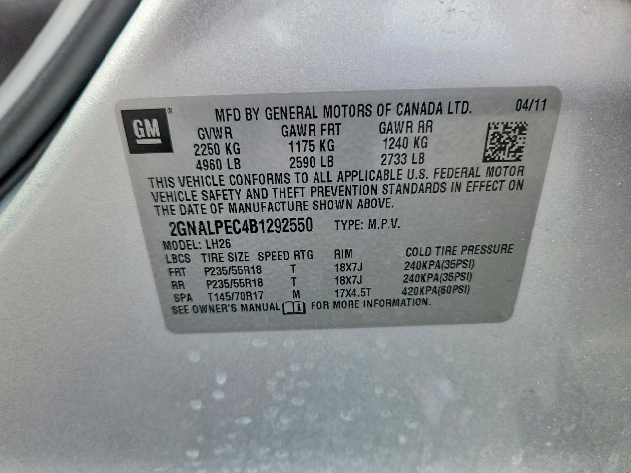 Chevrolet Equinox Lt