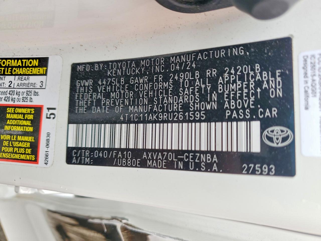 Toyota Camry Le