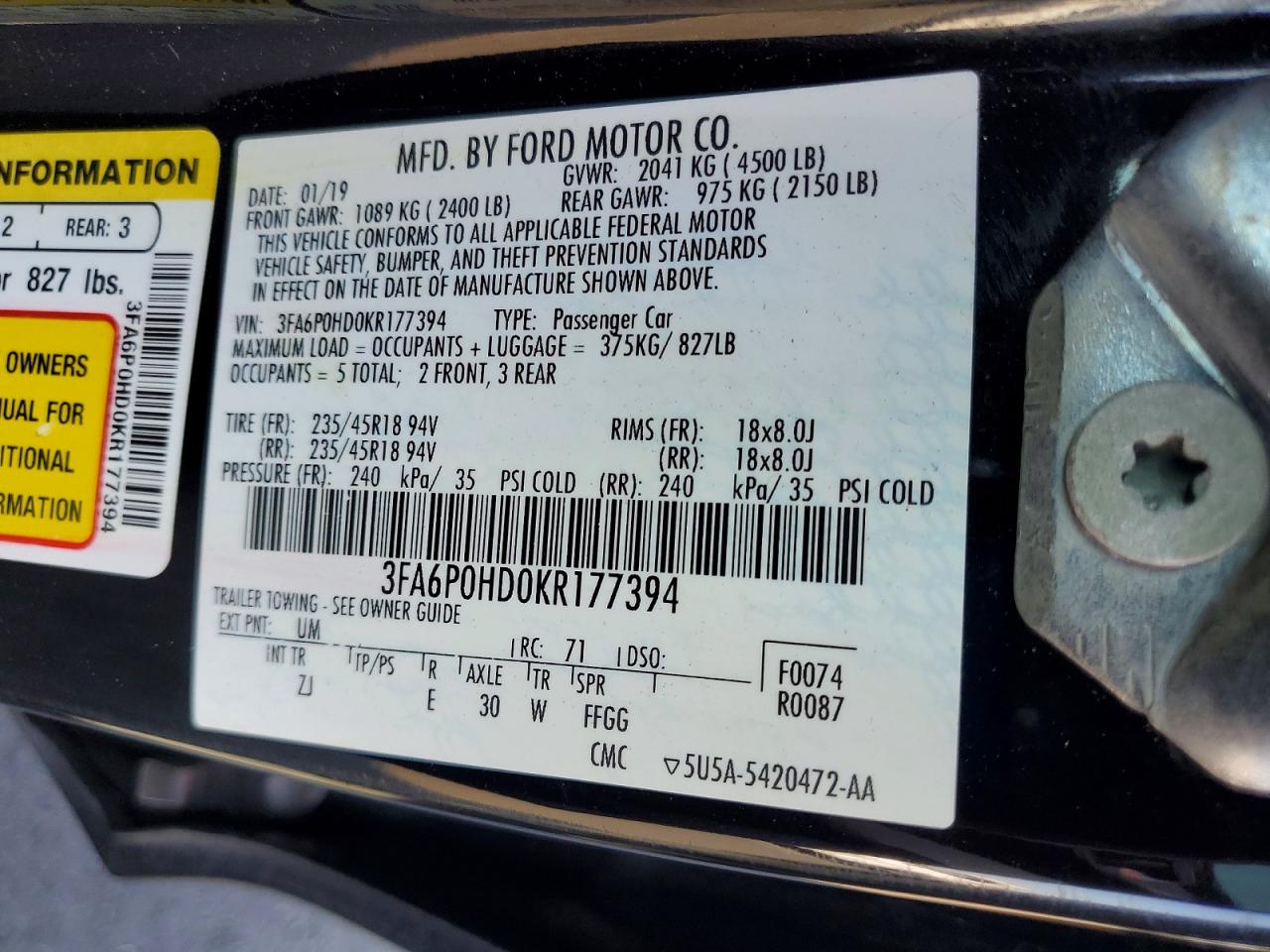 Ford Fusion Se