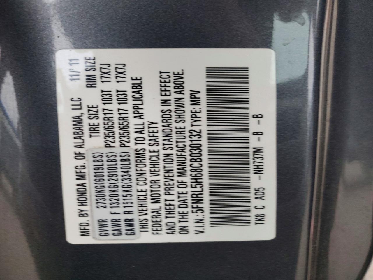 Honda Odyssey Exl