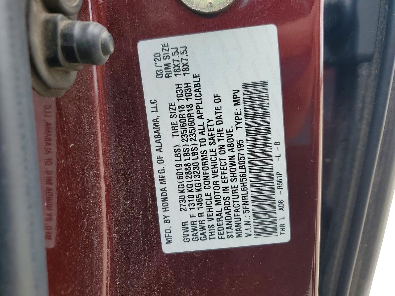 Honda Odyssey Ex