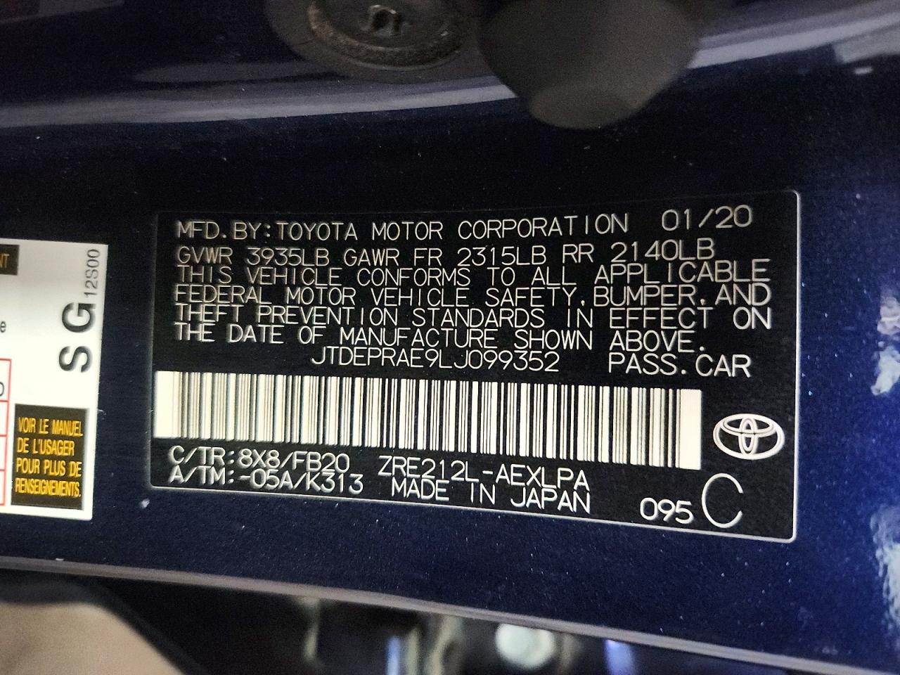 Toyota Corolla Le