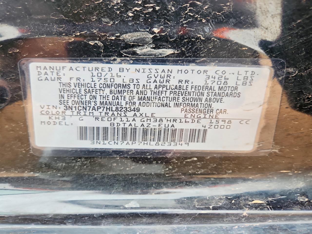 Nissan Versa 1.6 S Plus