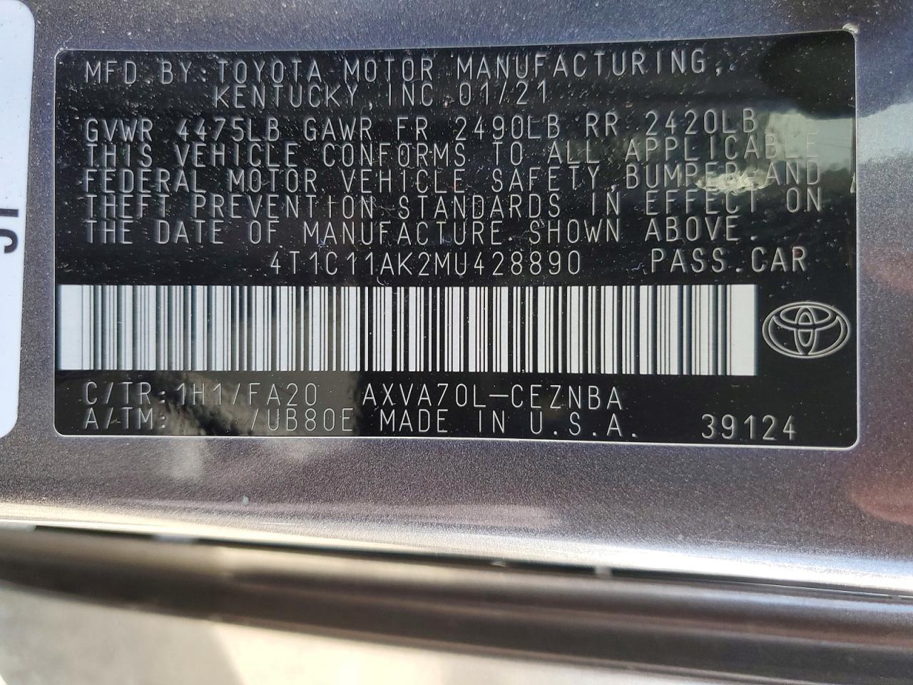 Toyota Camry Le